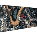 Mouse Pad Gamer DRAGÃO Grande Tecido Dragão Louco Speed Borda Led 13 Cores RGB Forte Impermeável Original