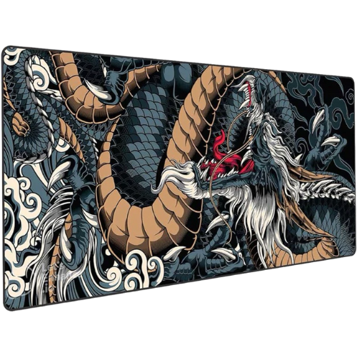 Mouse Pad Gamer DRAGÃO Grande Tecido Dragão Louco Speed Borda Led 13 Cores RGB Forte Impermeável Original