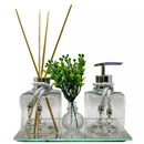 Kit Lavabo Frascos Turmalina PET (Plástico) Para Difusor Sabonete Álcool