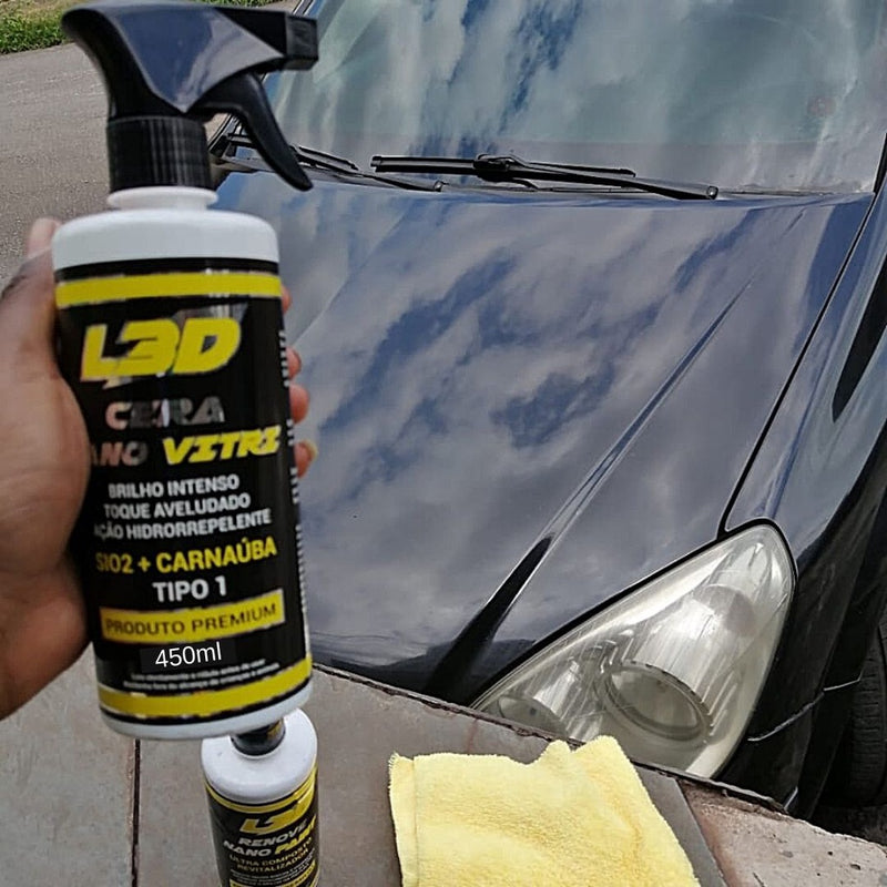 Cera Cristalizadora Nano Vitri L3D 450ml Espelhamento Fácil