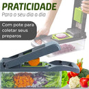 Fatiador e Ralador de Legumes e Frutas 16 em 1 em Aço Inox – Multiuso Profissional