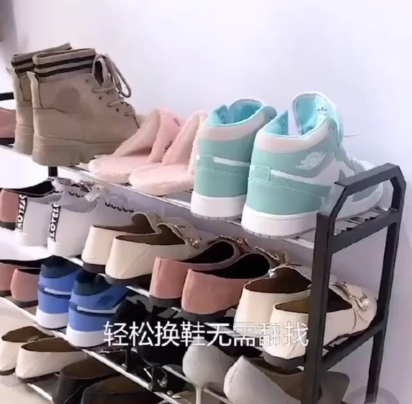 Sapateira 4 5 andares Organizador de Sapatos Tênis 8 Par Desmontavel Movel sapateira entrada estante