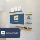 Rack Suspenso com Nicho para TV – Design Moderno para Sala e Quarto
