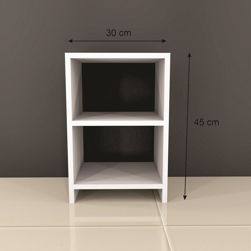 Mesa de Cabeceira Retrô com Nicho Palma Premium – Decoração para Quarto