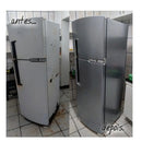 Adesivo Aço Inox Prata Para Envelopamento Geladeira Fogão Guarda Roupa Lavável