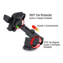 Suporte de Celular GPS Carro Resistente Ajuste Rotação 360 Base