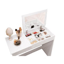 Penteadeira Escrivaninha com Espelho e Porta Joias Paris Branco Quarto Meninas - G4 Magazine