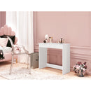 Penteadeira Escrivaninha com Espelho e Porta Joias Paris Branco Quarto Meninas - G4 Magazine