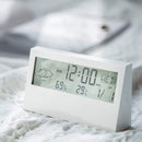 Relógio Digital Despertador Alarme De Mesa 13x7x3cm Lcd De Plástico Tela Multifuncionais Despertador