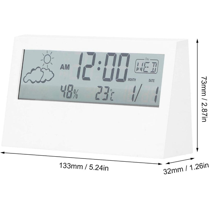 Relógio Digital Despertador Alarme De Mesa 13x7x3cm Lcd De Plástico Tela Multifuncionais Despertador