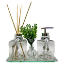 Kit Lavabo Frascos Turmalina PET (Plástico) Para Difusor Sabonete Álcool