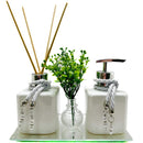 Kit Lavabo Frascos Turmalina PET (Plástico) Para Difusor Sabonete Álcool