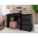 Penteadeira C/ Gaveta Grande + Movel Carrinho 3 Gavetas