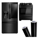 Adesivo Envelopamento Geladeira Armarios Preto Fosco 6m X 72cm
