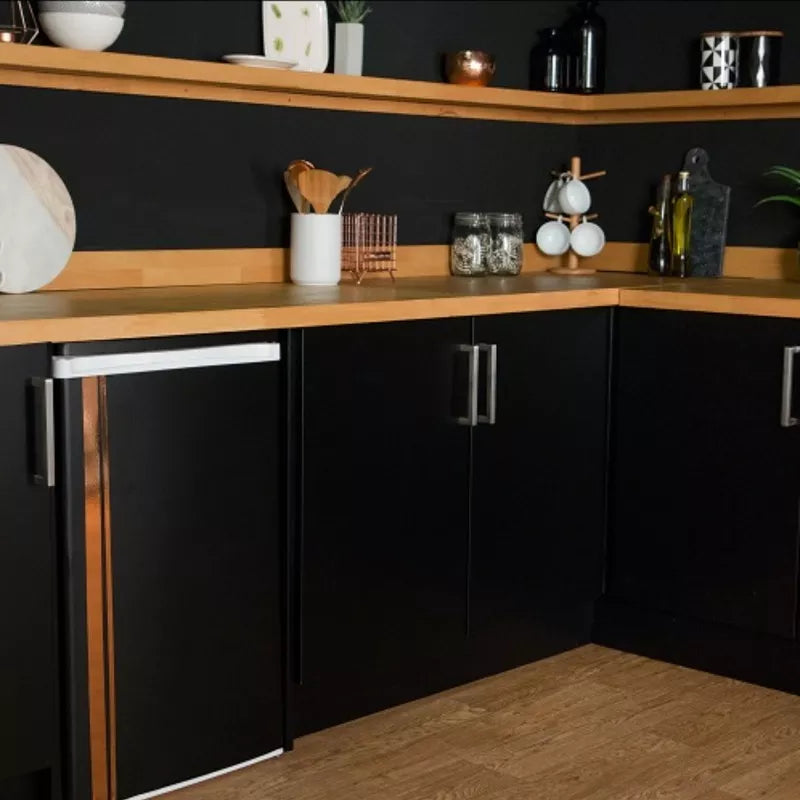 Adesivo Envelopamento Geladeira Armarios Preto Fosco 6m X 72cm