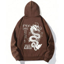 Moletom Canguru Dragão Chinês Com Capuz E Bolso Casaco Feminino Masculino Flanelado Unissex Inverno Frio Blusa