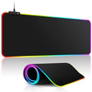 Mousepad Para Jogo Gamer Extra Grande 80 x 30 cm com LED RGB Speed Edition Preto Liso Sem Estampa