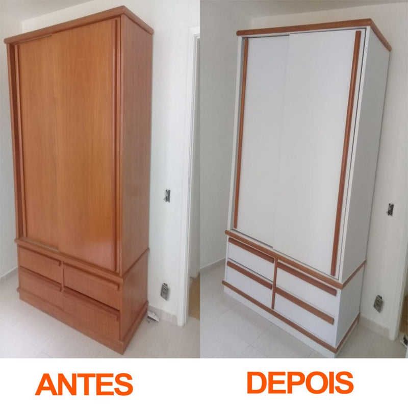 Adesivo Vinil Branco Brilho Fosco Envelopamento moveis Geladeira Fogão Decoração
