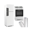 Adesivo Vinil Branco Brilho Fosco Envelopamento moveis Geladeira Fogão Decoração