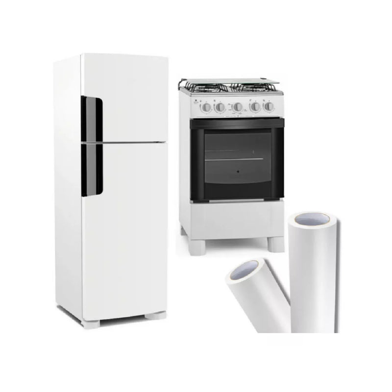 Adesivo Vinil Branco Brilho Fosco Envelopamento moveis Geladeira Fogão Decoração