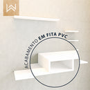 Rack Suspenso com Nicho para TV – Design Moderno para Sala e Quarto