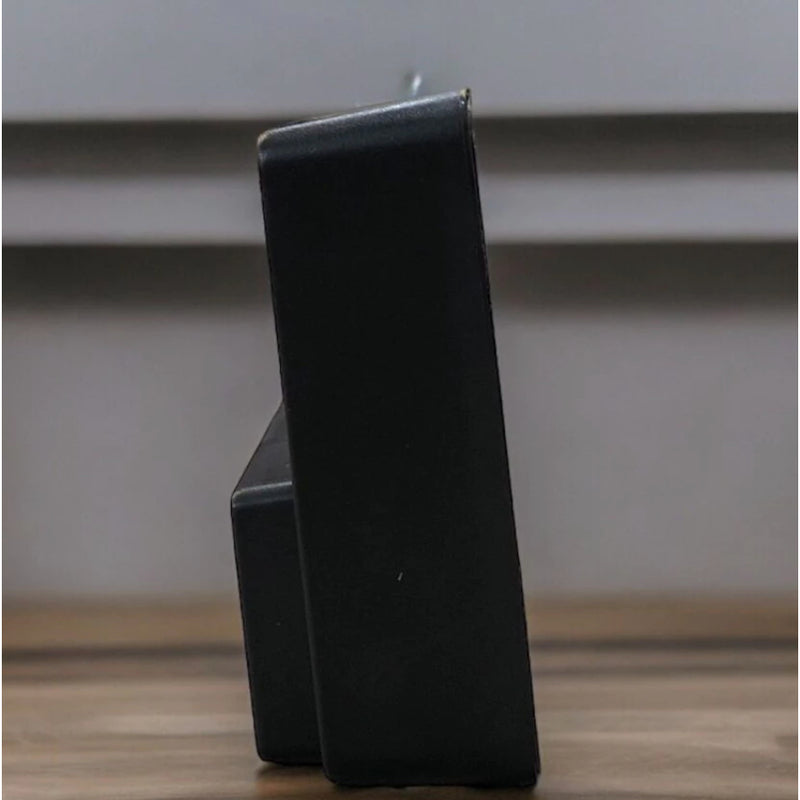 Relógio Despertador ESPELHADO Digital De Mesa 16X2.5X6cm Alarme Temperatura Pilha AAA Usb Preto Com Led