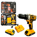 Kit Parafusadeira 21v Com 2 Baterias Maleta Chave De Fenda