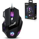Mouse Gamer Laser X7 Exabom 800-3200 Dpi Led Usb 7 Botoes Profissional