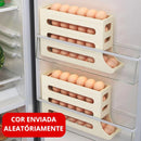Porta Ovos Premium 4 Camadas Automático – Organizador Deslizante para Geladeira