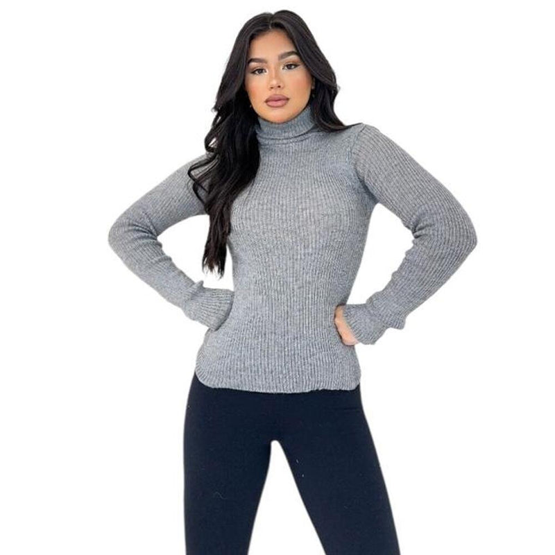 Blusa Cacharrel Feminina Térmica Canelada Gola Alta – Conforto & Estilo no Frio!