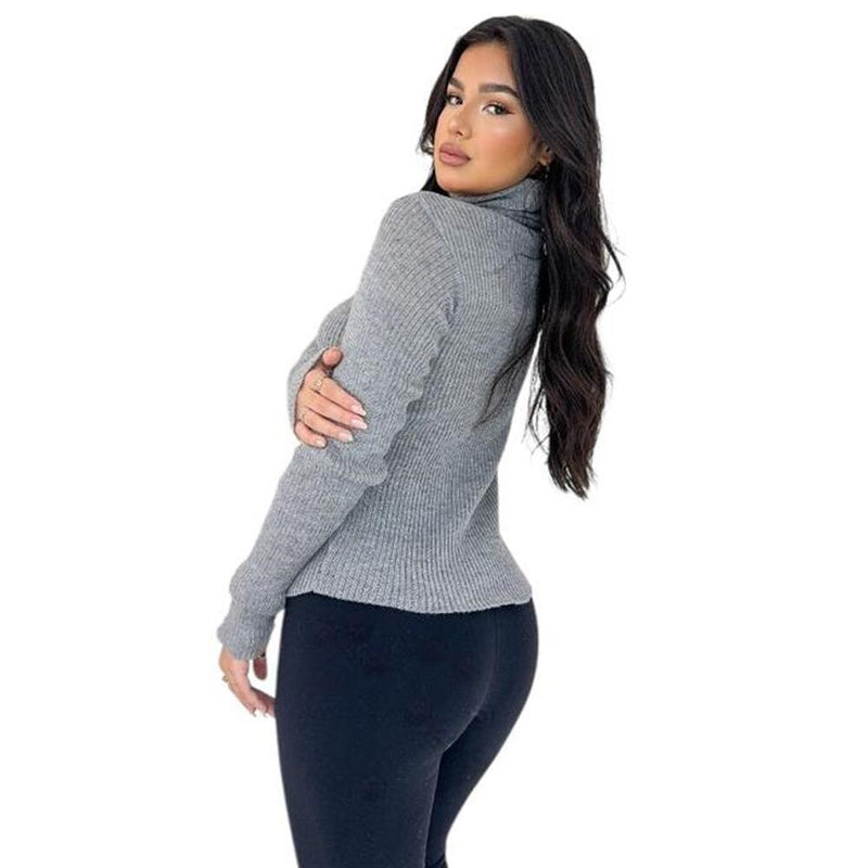 Blusa Cacharrel Feminina Térmica Canelada Gola Alta – Conforto & Estilo no Frio!