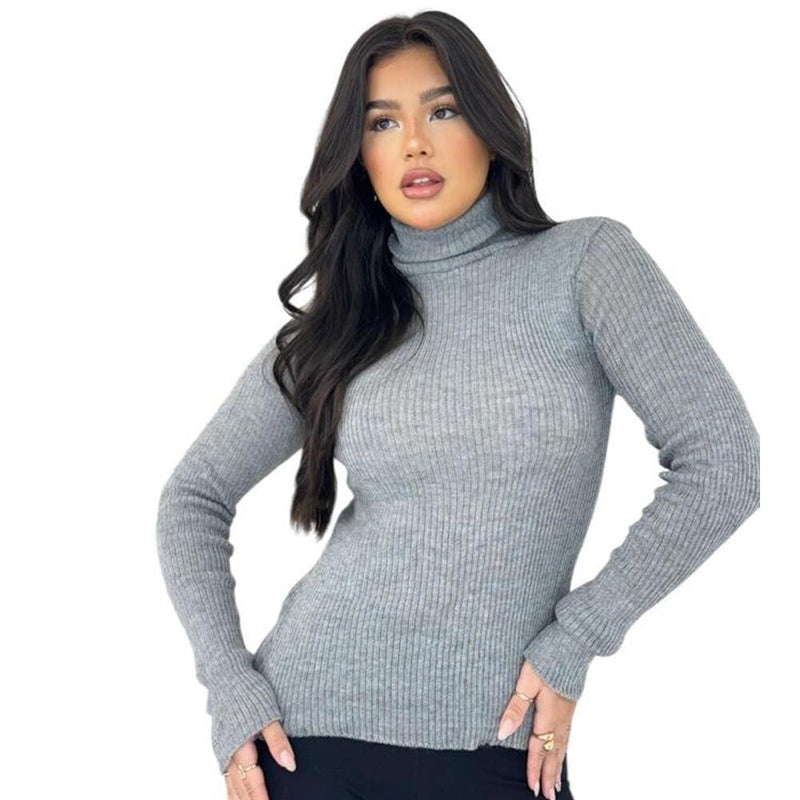 Blusa Cacharrel Feminina Térmica Canelada Gola Alta – Conforto & Estilo no Frio!