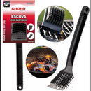 Escova de Limpeza para Grelha com Raspador Gadan GD-6070 – Cerdas de Aço, Resistente e Ergonômica
