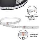 Fita LED RGB Inteligente 5M com Sensor de Som e Controle Bluetooth USB