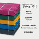 Kit Toalha Cozinha Copa Pano Vintage Chef 03 05 e 10 Peças Listrada xadrez 100% Algodão Laune Haus
