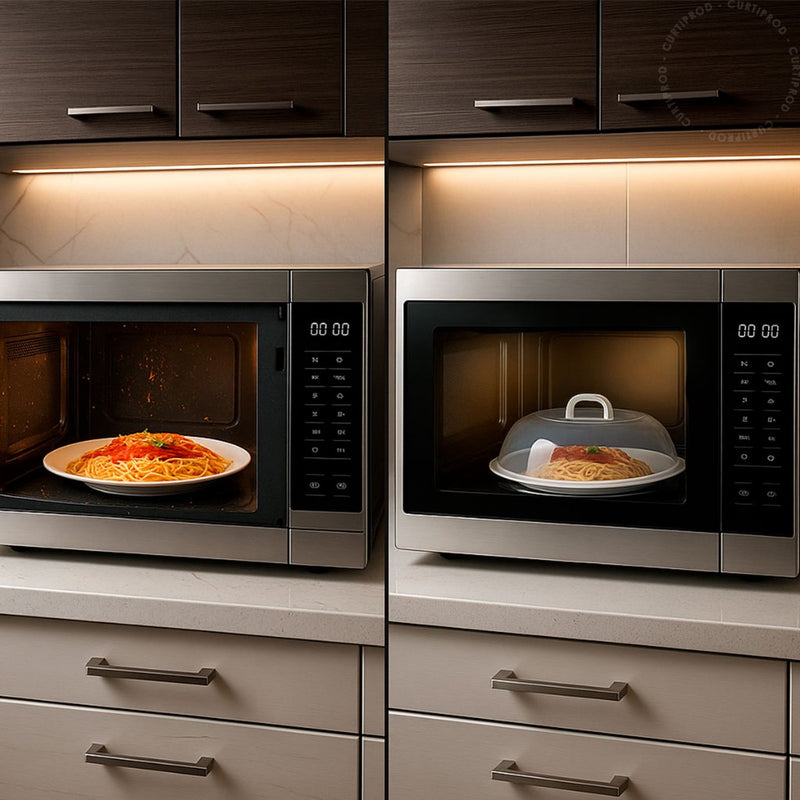 Tampa De Microondas Com Válvula Alça de Plástico Para Alimentos