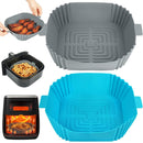 Kit 3 Forma de Silicone para Air Fryer Forno Microondas Fritadeira Reutilizável  Flexível Anti Chama