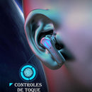 Fone de ouvido Bluetooth Kapbom KA‑790  Microfone  Estojo de Luz  Bluetooth 5.2  Acessório Gamer