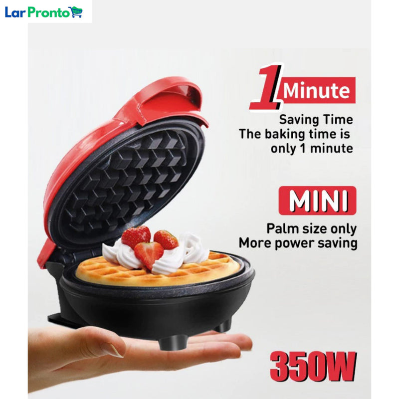 Mini Máquina De Waffle Elétrica Portátil Casa Cozinha Fabricante Panquecas Automático 110V