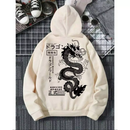 Moletom Canguru Dragão Chinês Com Capuz E Bolso Casaco Feminino Masculino Flanelado Unissex Inverno Frio Blusa