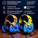 Fone Headset Gamer 7.1 Camuflado Microfone Controle P2 USB LED Pc Note Ps4 Xbox One Celular
