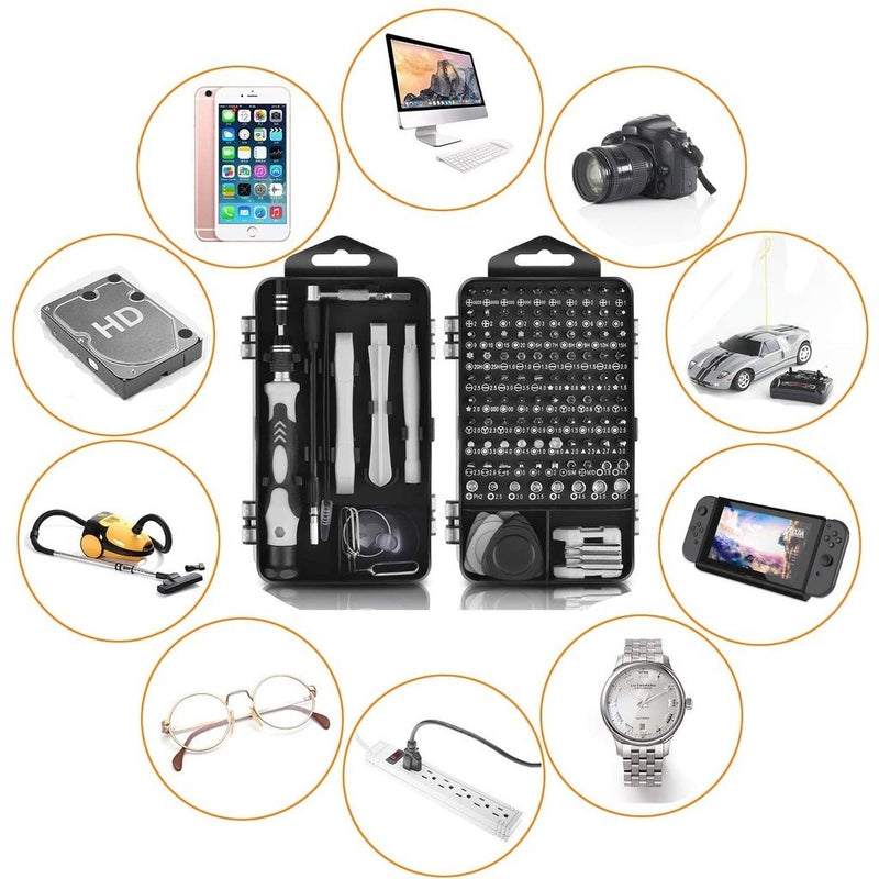 Jogo Chaves De Fenda Precisão Com 115 peças 1 Kit Ferramentas