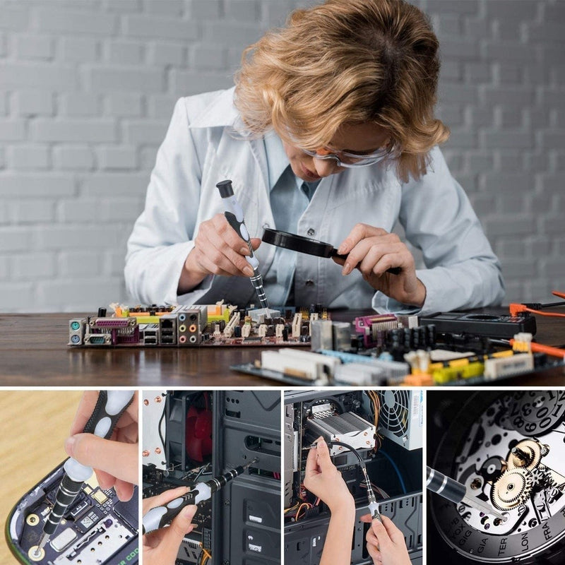 Jogo Chaves De Fenda Precisão Com 115 peças 1 Kit Ferramentas