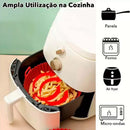 Kit 6 Formas de Silicone Para Air Fryer Reutilizável Tamanho Variado Protetor Assadeira Com Alça