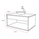 Gabinete Banheiro Armário 60CM Sem Cuba Promoção