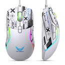 Mouse Gamer com Fio RGB Estilo Cyberpunk 16000 DPI 7 Botõe