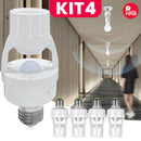KIT Sensor De Presença Com Fotocélula Para Lâmpada Soquete